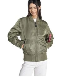 Alpha Industries - Jassen ,Groen ,Nylon Ma-1 Jacket - Lyst