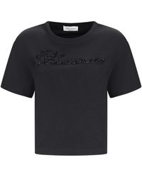 Blumarine - T-Shirt Met Logo Print - Lyst