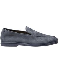 Doucal's - Schoenen ,Blauw ,Suède Suède Loafers - Lyst