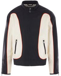 DIESEL - Chaqueta Biker Con Bloques De Color Y Ribetes - Lyst