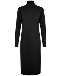 Saint Tropez - Kleedjes ,Zwart ,Zwarte Coltrui Lange Jurk - Lyst