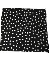 Dolce & Gabbana - Black White Polka Dot Square Foulard Scarf - Lyst