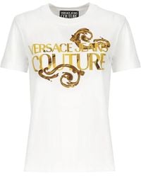 Versace - Grafische t-shirts und polos in weiß - Lyst