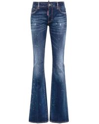 DSquared² - Jeans flare twiggy in blu navy - Lyst