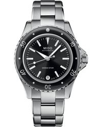 MIDO - Accessoires ,Zwart ,Ocean Star 36.5 Automatisch Stalen Horloge - Lyst