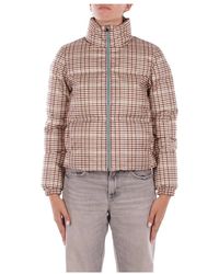 Woolrich - Jassen ,Bruin ,Leer Donzen Jas - Lyst