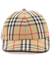 Burberry - Check print baseball cap - Lyst