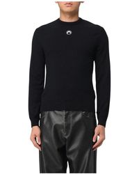 Marine Serre - Gebreide Trui Met Ronde Hals - Lyst
