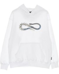 Propaganda - Hoodies & Sweatvesten ,Wit ,Katoen Skullsnake Logo Lichtgewicht Hoodie Wit - Lyst