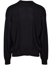Emporio Armani - Baumwollstrickpullover - Lyst