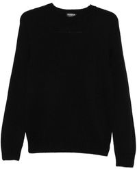 Dondup - Truien & Vesten ,Zwart ,Wol V-Hals Trui - Lyst