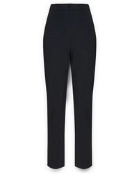 Elena Miro - Broeken ,Zwart ,Nylon Chino Broek - Lyst