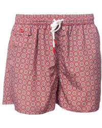 Kiton - Badmode ,Rood ,Polyester Short Swim Boxer - Lyst