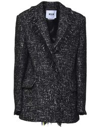 MSGM - Single-Breasted Blazer - Lyst