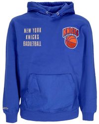 Mitchell & Ness - Hoodies & Sweatvesten ,Blauw ,Katoen Nba Team Vintage Logo Fleece Hoodie - Lyst