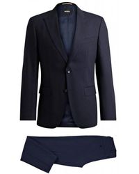 HUGO - Kostuums ,Blauw ,Wol H-Huge 2Pcs Peak 242 - Lyst