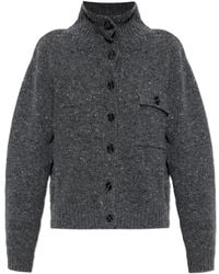 Samsøe & Samsøe - Truien & Vesten ,Grijs ,Wol Salois Cardigan - Lyst
