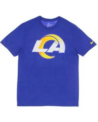 Nike - Fitness ,Blauw ,Polyester Losram Logo Essential Tee Korte Mouw - Lyst
