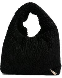 La Milanesa - Schwarze Bouclé Top-Griff Tasche - Lyst