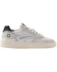 Date - Schoenen ,Wit ,Katoen Low Sneakers - Lyst