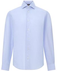 BOGGI - Ultimate Non Iron Slim Fit Gestreiftes Baumwollhemd - Lyst