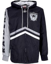 Mitchell & Ness - Oakland Raiders Windbreaker Full Zip Schwarz - Lyst