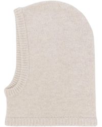 Lisa Yang - Accessoires ,Grijs ,Kasjmier Kasjmieren Muts Met Geribbelde Boord En Cut-Out Detail - Lyst