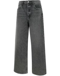 Agolde - Jeans ,Zwart ,Zwarte Low Slung Baggy Jeans - Lyst