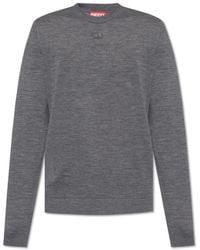 DIESEL - Truien & Vesten ,Grijs ,Wol Trui K-Valiam - Lyst
