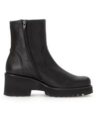 Gabor - Eleganter leder knöchelstiefel - schwarz - Lyst