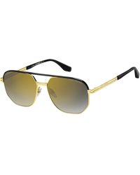 Marc Jacobs - Gold black/grey shaded sunglasses - Lyst