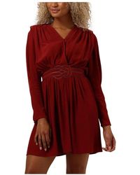 Louizon - Bordeaux Mini Kleid Gimmick Stil - Lyst