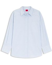 HUGO - Eustyna Oversized Bluse - Lyst