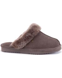 Warmbat - Schoenen ,Grijs ,Suède Luxe Suède Sandaal - Lyst