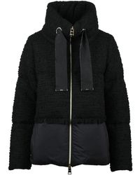 Herno - Bouclé-Daunenjacke - Lyst