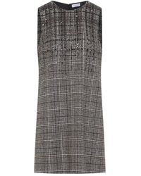 Brunello Cucinelli - Kleedjes ,Bruin ,Pailletten Pailette Mini Jurk - Lyst