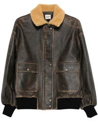KHAITE - Jassen ,Bruin ,Leer Leren Jas - Lyst