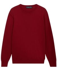 Brooks Brothers - Truien & Vesten ,Rood ,Katoen Mercerized Cotton Crewneck Sweater - Lyst