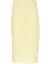 Fabiana Filippi - Falda amarilla de lino y algodón con micro lentejuelas - Lyst