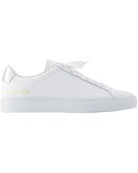 Common Projects - Bianco/argento retro classiche sneakers in pelle - Lyst