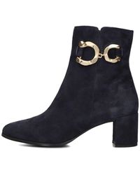 Notre-v - Blaue Wildleder Stiefeletten Stilvolles Modell - Lyst