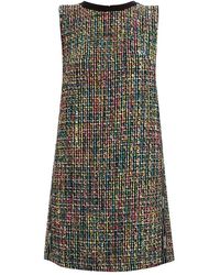 Versace Jeans Sleeveless Tweed Dress - Groen