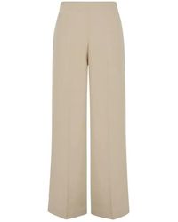 P.A.R.O.S.H. - Broeken ,Polyester Wijde Pijp Zand Polyester Broek - Lyst