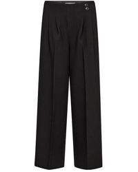 co'couture - Broeken ,Zwart ,Polyester Wijde Broeken - Lyst