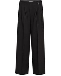 co'couture - Broeken ,Zwart ,Polyester Wijde Broeken - Lyst