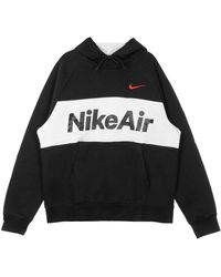 Nike - Air pullover hoodie - schwarz/weiß/rot - Lyst