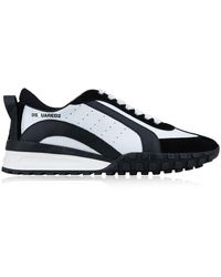 DSquared² - Leder-sneaker mit wildleder - Lyst