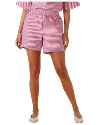 Object - Rote High-Waist-Shorts Für Sonnige Tage - Lyst