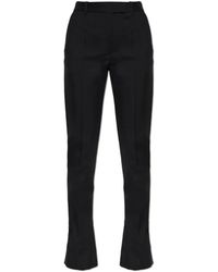 McQueen - Broeken ,Zwart ,Wol Wollen Geplooide Broek - Lyst