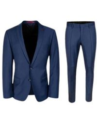 Roy Robson - Kostuums ,Blauw ,Wol Tasmania 2-Button Kostuum - Lyst